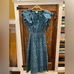Shoshanna turquoise embroidered dress - size 4P